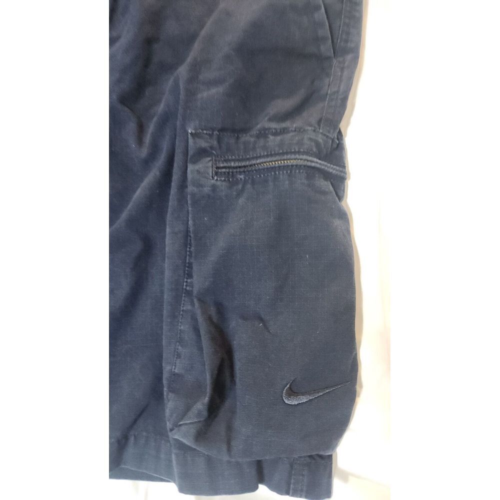 Nike Cargo Shorts Mens 38 Navy Multi Pockets Cotton Canvas - Picture 9 of 9